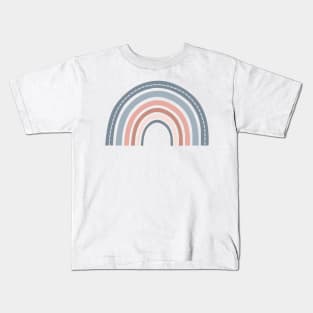 Neutral Blue Rainbow Kids T-Shirt